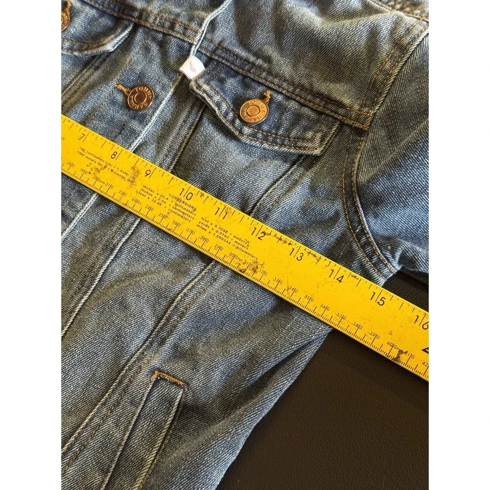 Tommy Bahama Girls Distressed Denim Jacket‎ Size 8 Excellent Condition